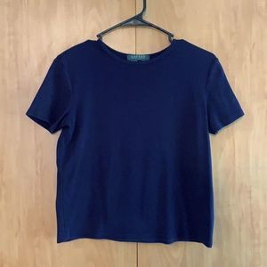 Lauren Ralph Lauren Navy blue shirt sleeve shirt